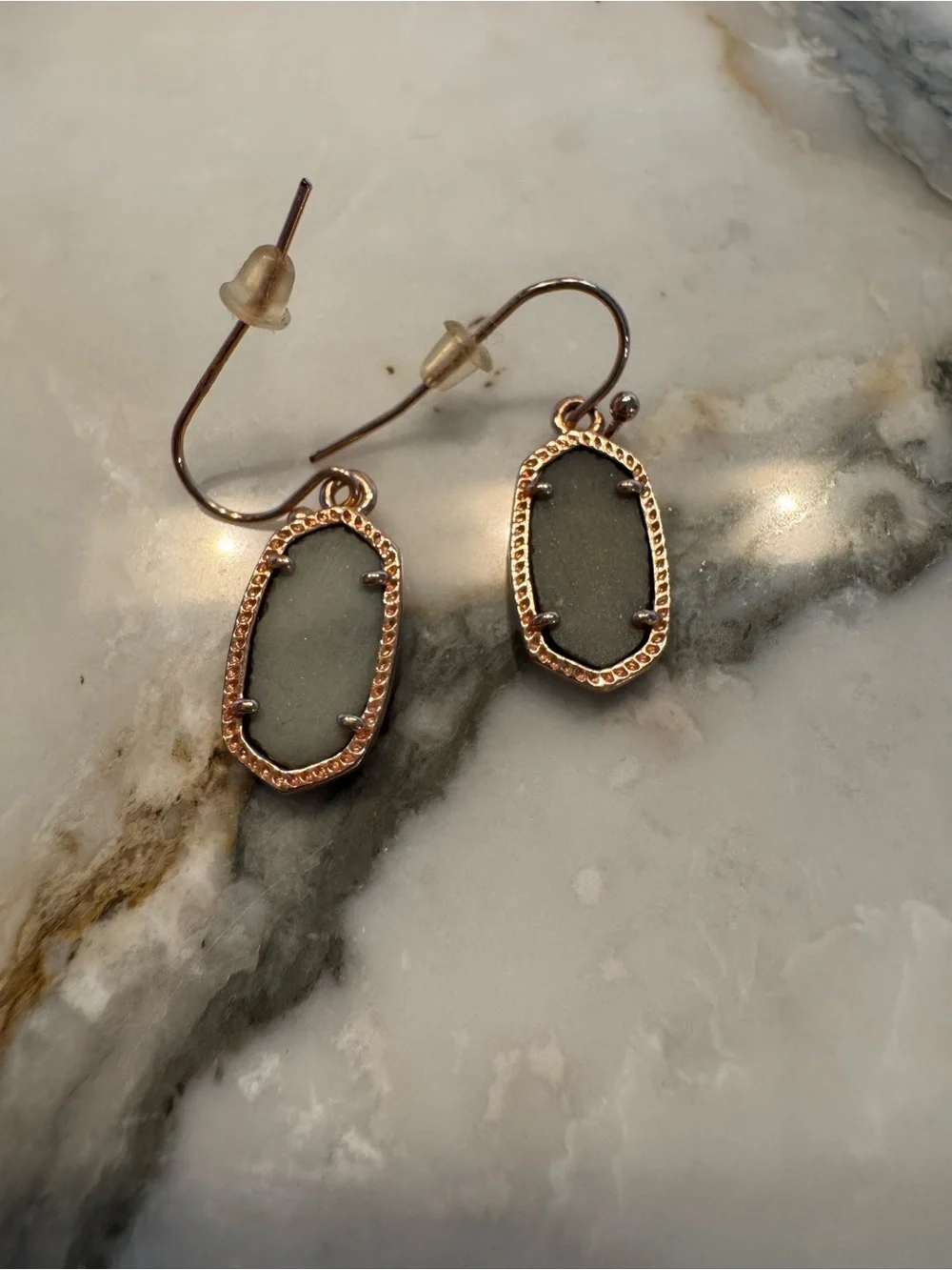 Kendra Scott Lee Rose Gold Druzy Drop Earrings